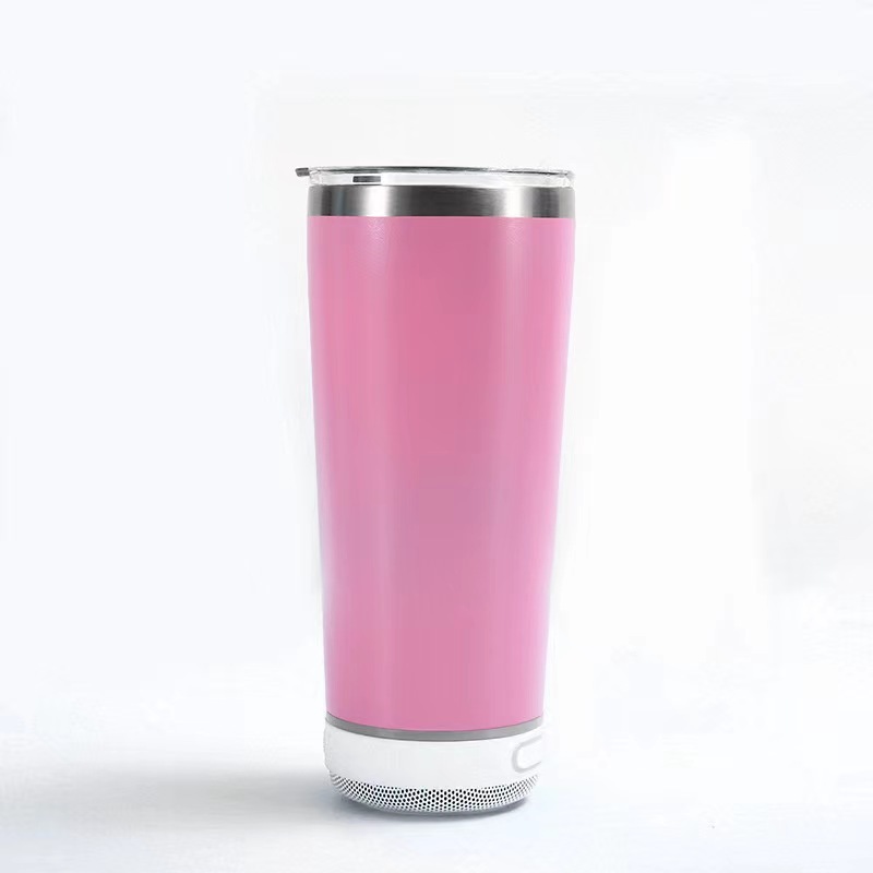 USB Drink Ware 20 oz Stainless Steel Wireless Bluetooth Tumbler Music Smart Mug Bottle With Bluetooth