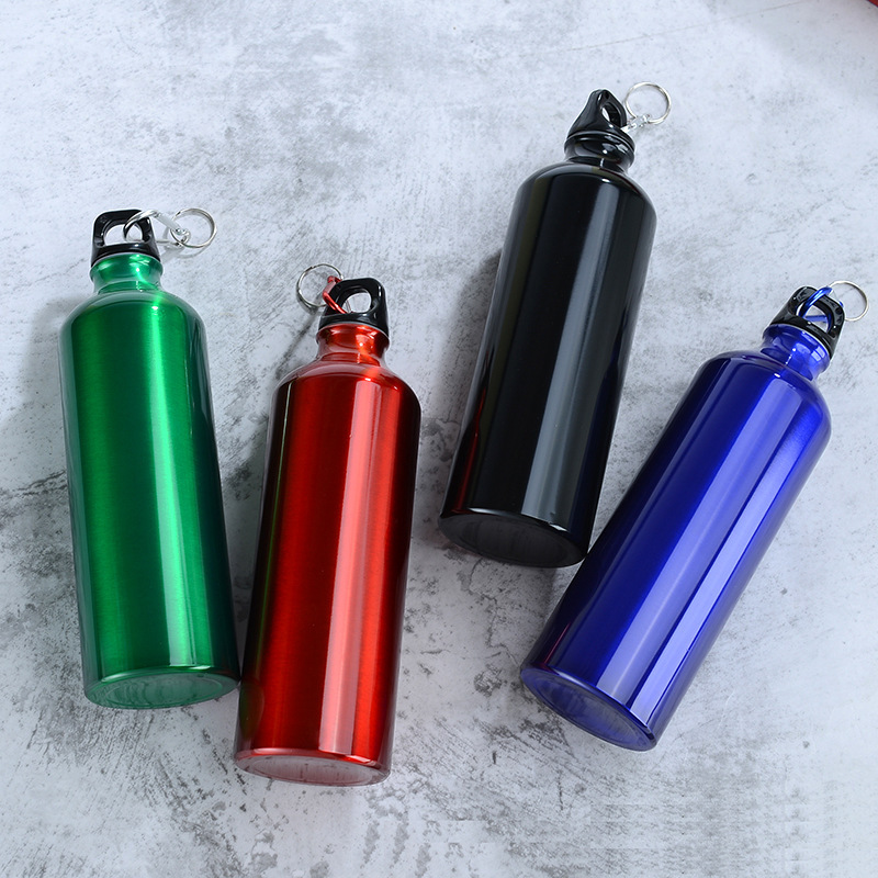 Coocodrink Wholesale High Quality 500ml 750ml 1000ml Water Bottle Sport Food Grade Aluminum Water Bottle With Carabiner Lid