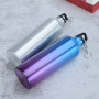 Coocodrink Wholesale High Quality 500ml 750ml 1000ml Water Bottle Sport Food Grade Aluminum Water Bottle With Carabiner Lid