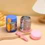 Coocodrink Double-wall Vacuum Thermos Lunch Box Containers Soup Jar Stainless Steel Vacuum Insulated Kids Food Jar With Spoon and Fork