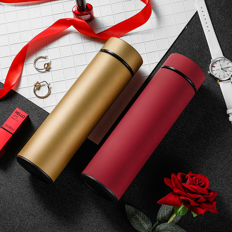 Small MOQ 500ml Double Wall Vacuum Flask Seal Stainless Steel Water Bottles with Strainer