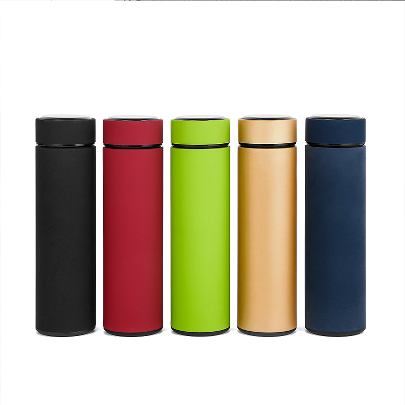 Small MOQ 500ml Double Wall Vacuum Flask Seal Stainless Steel Water Bottles with Strainer