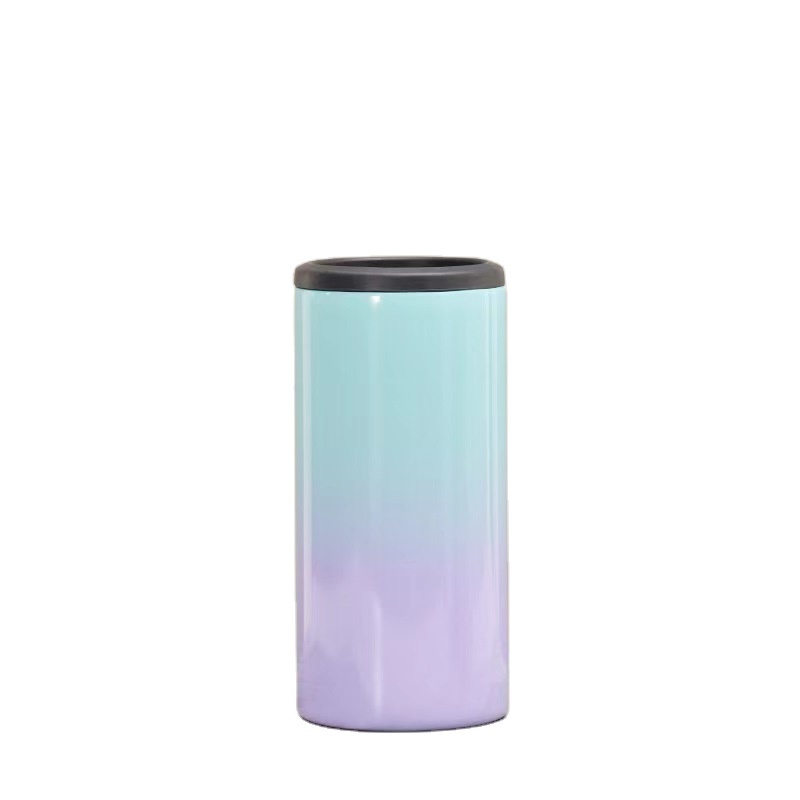Customized 16oz Double Wall Thermos Insulated Sport Water Cup Stainless Steel Beer Cup Lid Cooler