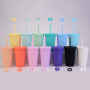 Cross-Border Candy-Colored Double-Layer Coated Plastic Straw Cup Custom 16Oz Reusable Eco-Friendly Food Safe Frosted Casual