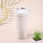 Eco Friendly Protein Shaker Bottle 600ml Sustainable Wheat Straw Drink Shaker Cup BPA Free Blender Cup for Sport
