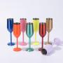 Factory Wholesale Custom Color logo 304 Food Grade Mini Stainless Steel Shot Glass with Lid for Home Party