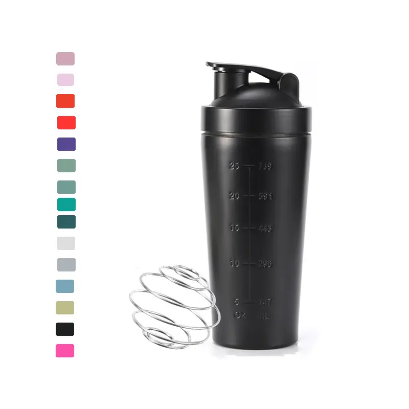 Custom Logo Stainless Steel 500ML Single Wall Gym Sports Water Bottle Fitness Protein Shaker Bottle