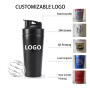 Custom Logo Stainless Steel 500ML Single Wall Gym Sports Water Bottle Fitness Protein Shaker Bottle