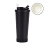 Minimalist Double-Layer Vacuum Stainless Steel Straw Cup Ceramic Liner Handle Absorb Bounce Thermos Cup for Hot Cold Drinks