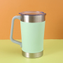 Thermal Mug 64oz Hot Sale Double Wall Stainless Steel Vacuum Insulated Beer Cups Outdoor Tumbler with Handle