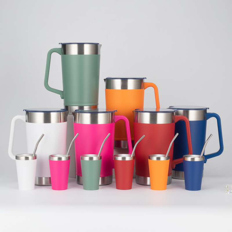Thermal Mug 64oz Hot Sale Double Wall Stainless Steel Vacuum Insulated Beer Cups Outdoor Tumbler with Handle