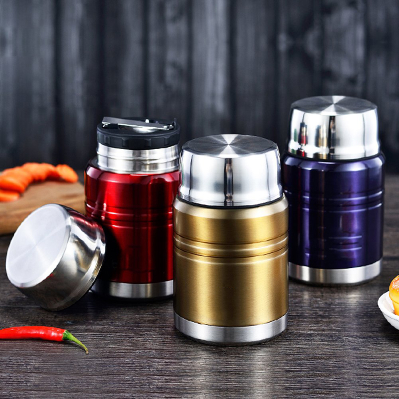 Coocodrink Hot Sales 750ml Children Food Flask Food Jar Stainless Steel Lunch Box Soup Container Water Bottle with Lid and Spoon
