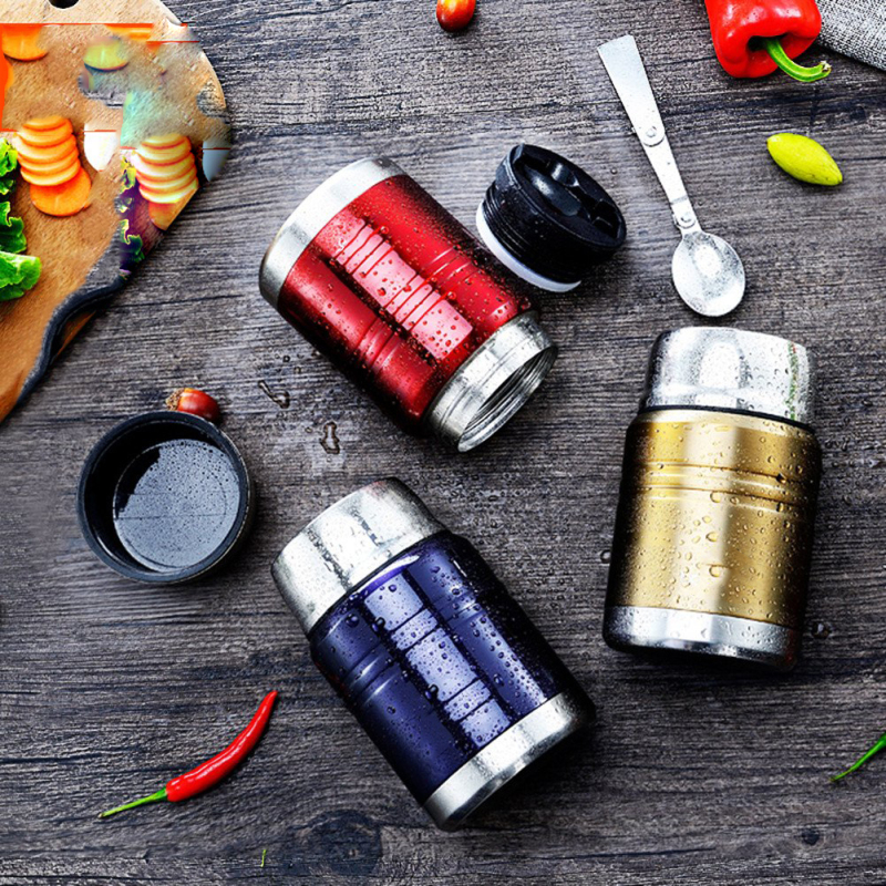 Coocodrink Hot Sales 750ml Children Food Flask Food Jar Stainless Steel Lunch Box Soup Container Water Bottle with Lid and Spoon