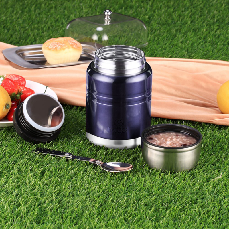 Coocodrink Hot Sales 750ml Children Food Flask Food Jar Stainless Steel Lunch Box Soup Container Water Bottle with Lid and Spoon