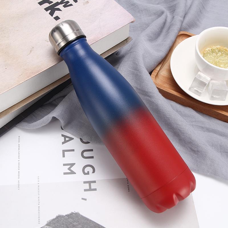 Triple Wall Stainless Steel Insulated Water Flask No MoQ Cola Shape with Powder Coating for Business Gifts