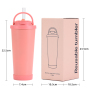 New 710ml Stainless Steel Double Layer Straw Cup Can Suck Pearls Portable Handle Insulated Drink Tumbler for Office & Home Use