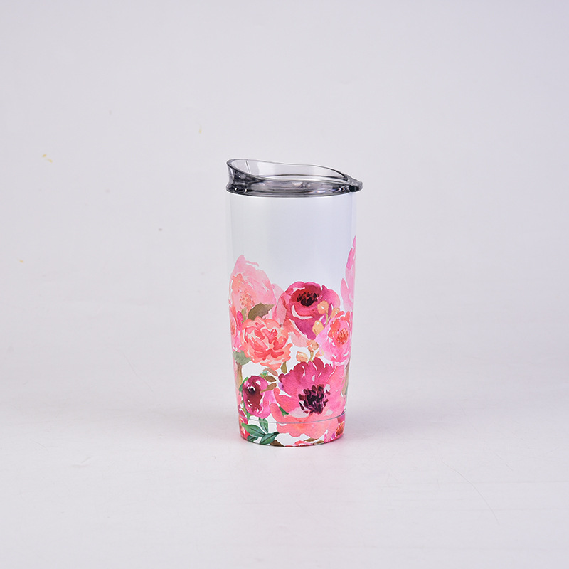 Mother's Day Cup Set 700ML Tumbler Vacuum Stainless Steel Straw Flower Tumblers  Customized Big Capacity Cup