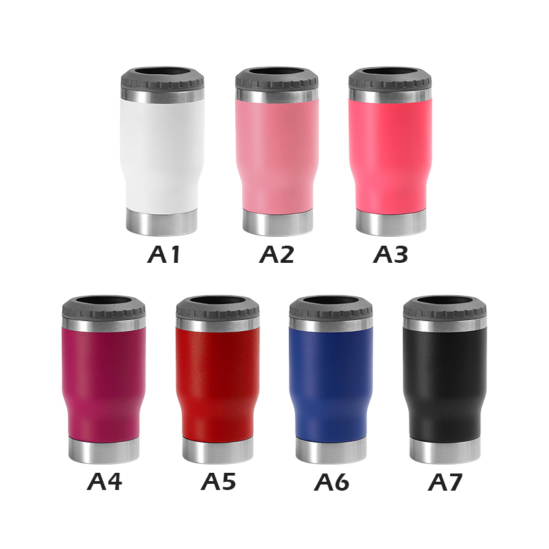 Coocodrink Custom logo 14 oz Cola Travel Car Beer Double Wall Stainless Steel Insulated 4 in 1 14oz Coffee Mug Drinking Can Cooler