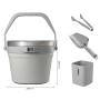 Ice Bucket 7L Double-Wall Stainless Steel Insulated Beverage Bucket With Lid and Ice Tong  Keeps Ice Cold