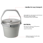 Ice Bucket 7L Double-Wall Stainless Steel Insulated Beverage Bucket With Lid and Ice Tong  Keeps Ice Cold