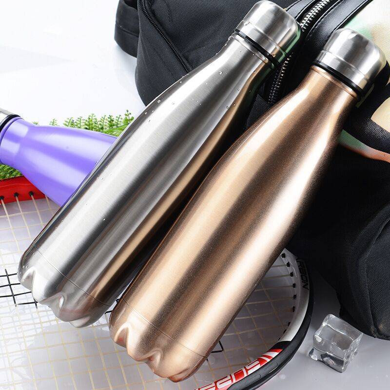 Wholesale 18/8 Stainless Steel Double Wall Vacuum Water Bottle Cola Shaped for Sports & Travel-for Camping