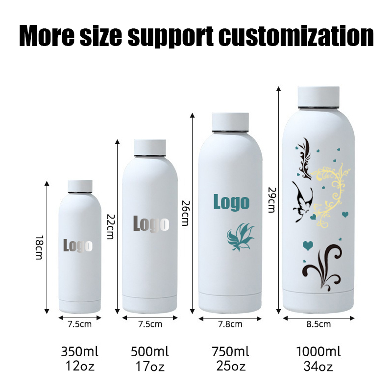 Wholesale Large Capacity 1000ml Custom Double Wall Matte Color Flask Stainless Steel Water Bottle for Kids