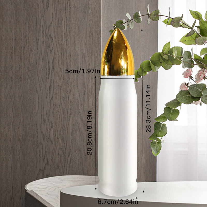 Coocodrink Sublimation Water Bottle Blanks 17 oz Sublimation Bullet Tumbler Double Wall Stainless Steel Thermos Thermo Flask for Diy Gift