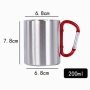 Wholesale Custom LOGO Climbing Travel Camping Outdoor Stainless Steel Mugs Insulated Coffee Mug Carabiner Mug With Buckle