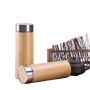 Coocodrink 500ml Double Wall Stainless Steel Vacuum Insulated Eco-Friendly Office Cup with Bamboo Outer