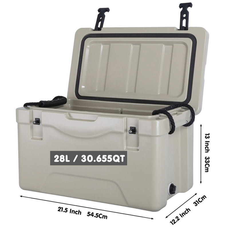 Small Soda Outdoor Cold Can Sheped 28l Rotomolding Fish Box Cooler Box for Ice  Rotomolded Cooler