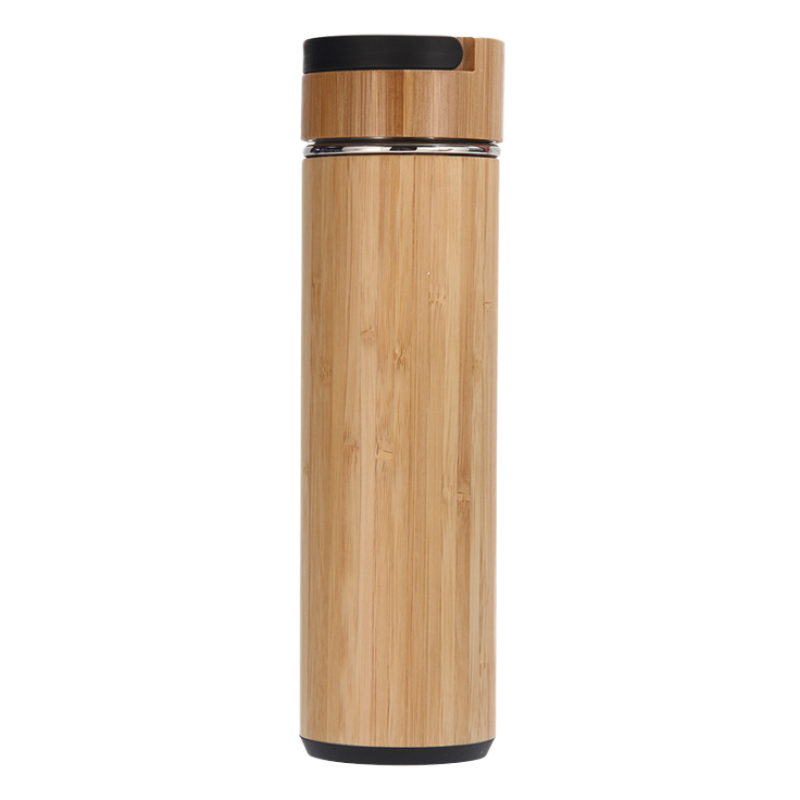 New Bamboo Shell Cup with 304 Inner Lining and Double-layer Stainless Steel Material, logo Optional