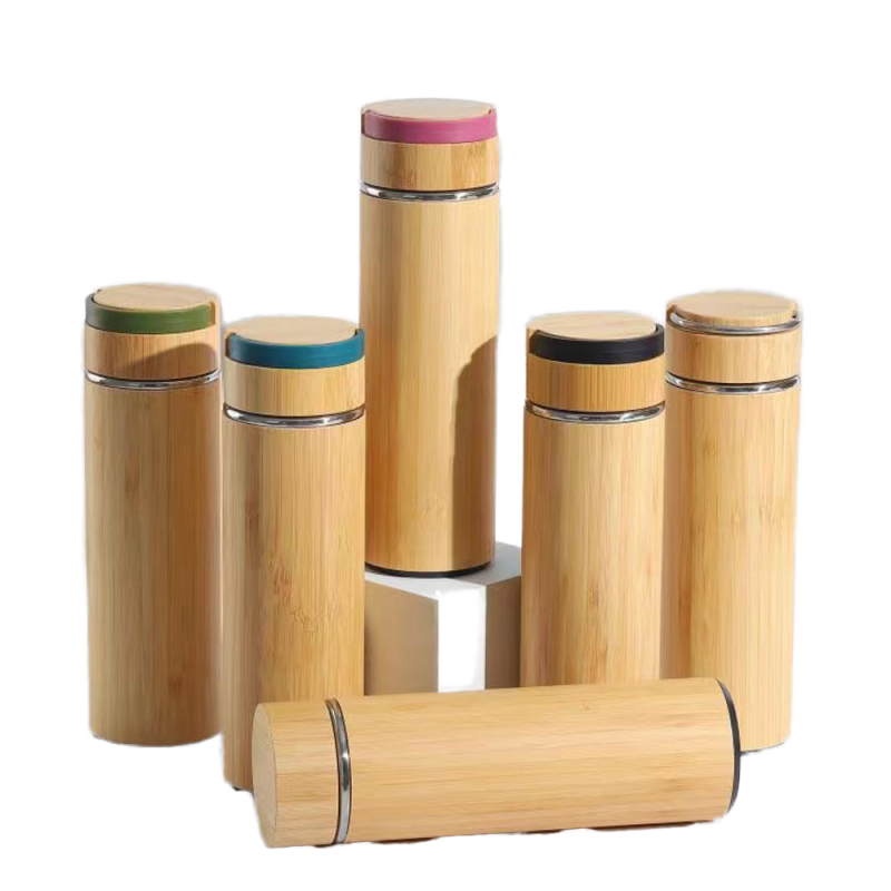 New Bamboo Shell Cup with 304 Inner Lining and Double-layer Stainless Steel Material, logo Optional