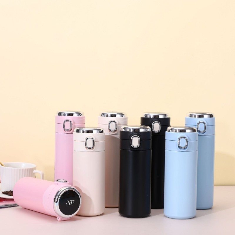 500ML Intelligent Thermos with LED Touch Screen Temperature Display Stainless Steel Insulation Cup Smart Water Bottles