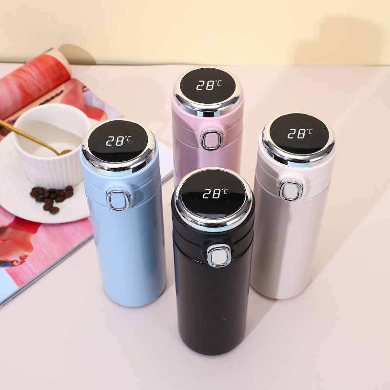 500ML Intelligent Thermos with LED Touch Screen Temperature Display Stainless Steel Insulation Cup Smart Water Bottles