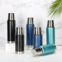 High Quality Custom logo Travel Large Capacity Bottle Double Wall Vacuum Insulate Tumbler Bullet Thermos with Cup Lid.