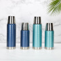 High Quality Custom logo Travel Large Capacity Bottle Double Wall Vacuum Insulate Tumbler Bullet Thermos with Cup Lid.