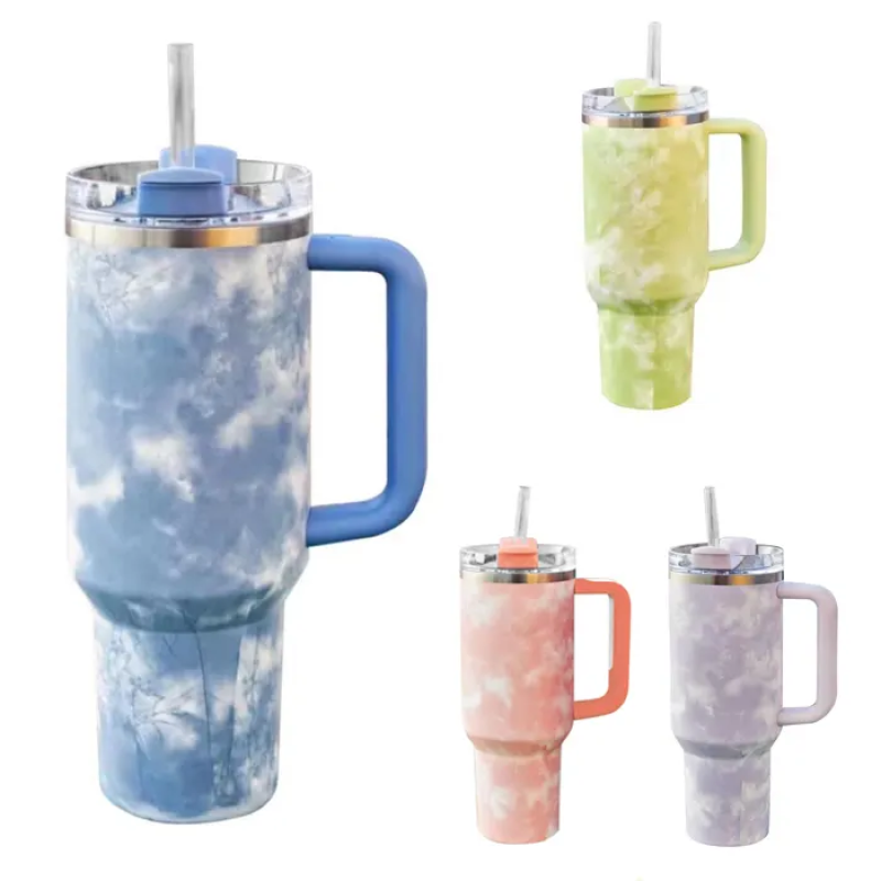 Wholesale Bulk 40oz Stainless Steel Tumbler with Handle Travel Tumblers with Straw