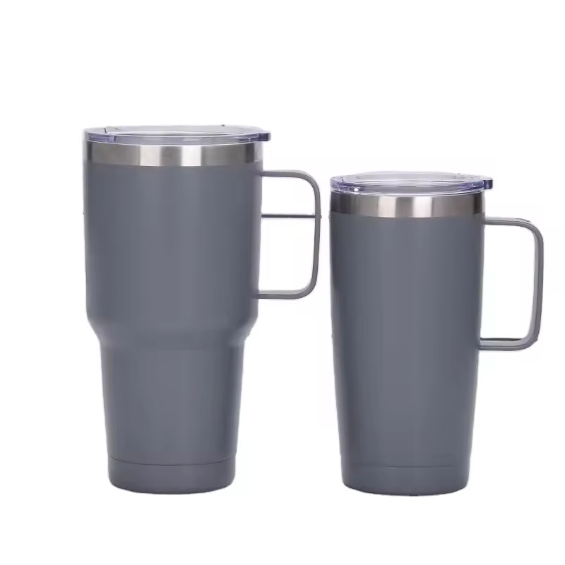 Travel Coffee Mug 20 oz Stainless Steel Tumbler With Handle Stainless Steel Double Wall Coffee Mug Tumbler