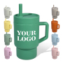 Coocodrink Custom Popular Colorful 9oz Silicone Tumbler 280ml Soft Material Cup for Kids Baby Water Bottle Straw and Lid