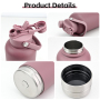  Coocodrink Custom logo Portable 32oz 32 oz 2 in 1 Stainless Steel Pet Feeder Travel Dog Water Bottles With Food Container