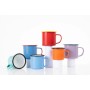 Coocodrink Custom Logo Business Gifts Sublimation Outdoor 11oz 350ml Camping Enamel Coffee Mug with Stainless Silver Rim