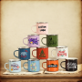 Coocodrink Custom Logo Business Gifts Sublimation Outdoor 11oz 350ml Camping Enamel Coffee Mug with Stainless Silver Rim
