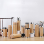 Eco Friendly Bamboo Water Bottle With Logo 450ml Portable Single Wall Stainless Steel Bamboo Water Bottle