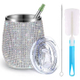 Manufacturers Popular Mug Cup Stick Diamond Drinkware Bling Double Layer Stainless Steel Bottle