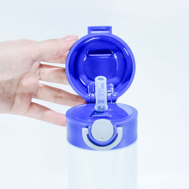 Coocodrink BPA Free New Product 12oz Sublimation Blank Water Bottle Bounce Flip Lid Double Wall Stainless Steel Kids Tumbler