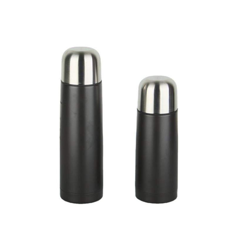 350ml/500ml/750ml/1000ml Wholesale Vacuum Flask Stainless Steel Double Wall Insulated Bullet Shaped Flask