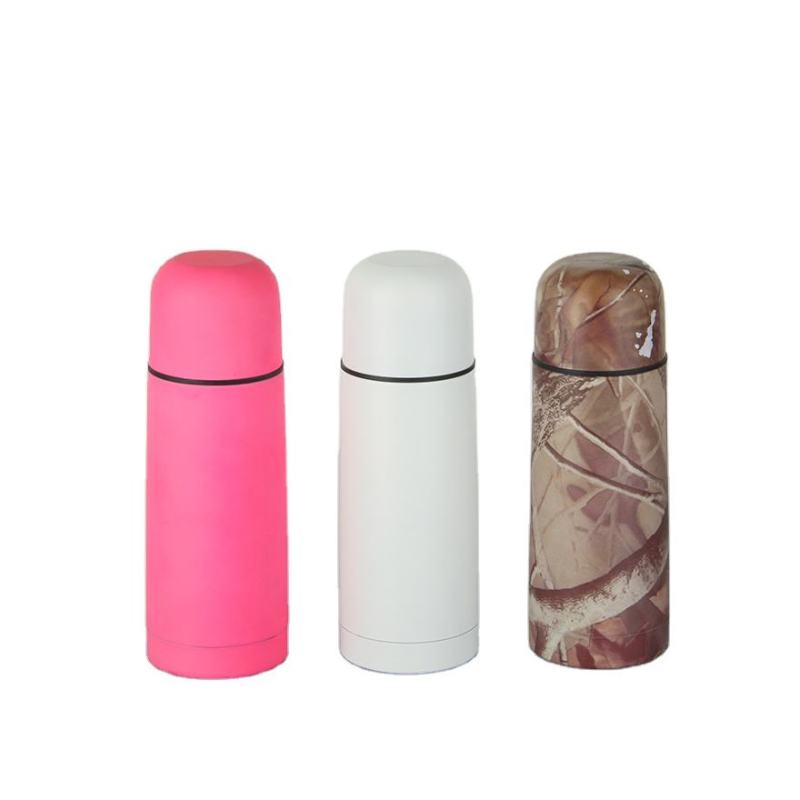 350ml/500ml/750ml/1000ml Wholesale Vacuum Flask Stainless Steel Double Wall Insulated Bullet Shaped Flask