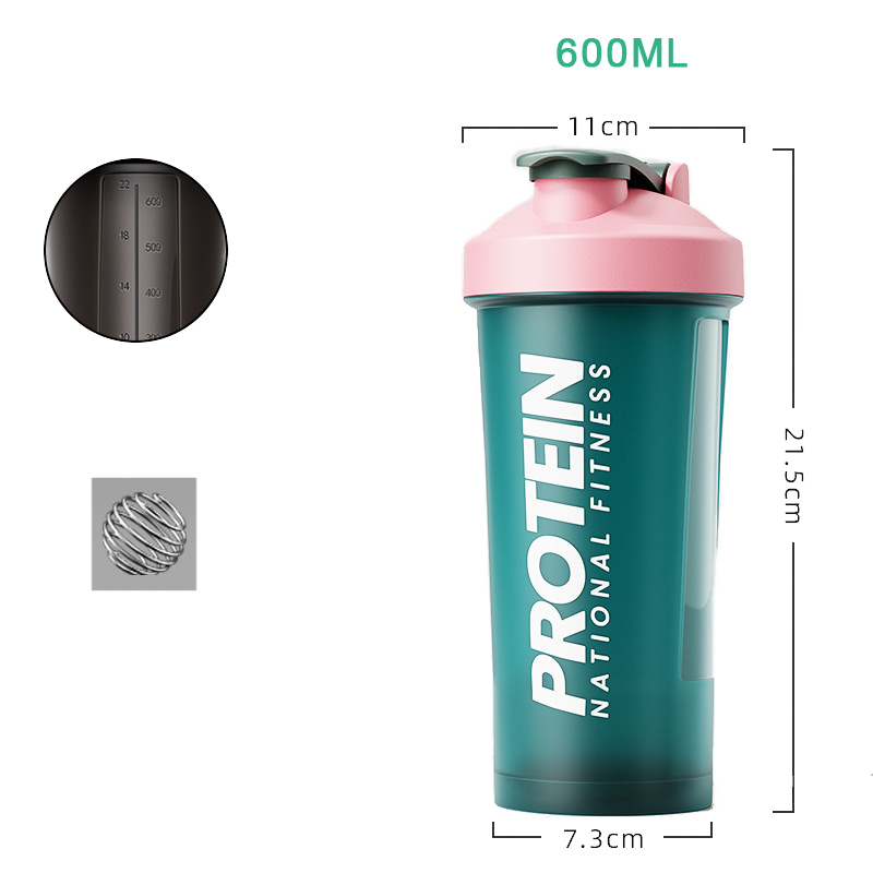 Custom Logo Sports Shaker Cup New Design Gym Water Bottle Protein for Shaker Bottle Made of Durable Plastic Drinkware