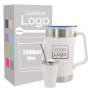 Large-Capacity 304 Stainless Steel Double-Layer Vacuum Insulated Mate Cup with Straw for Business Gifts Cross-Border