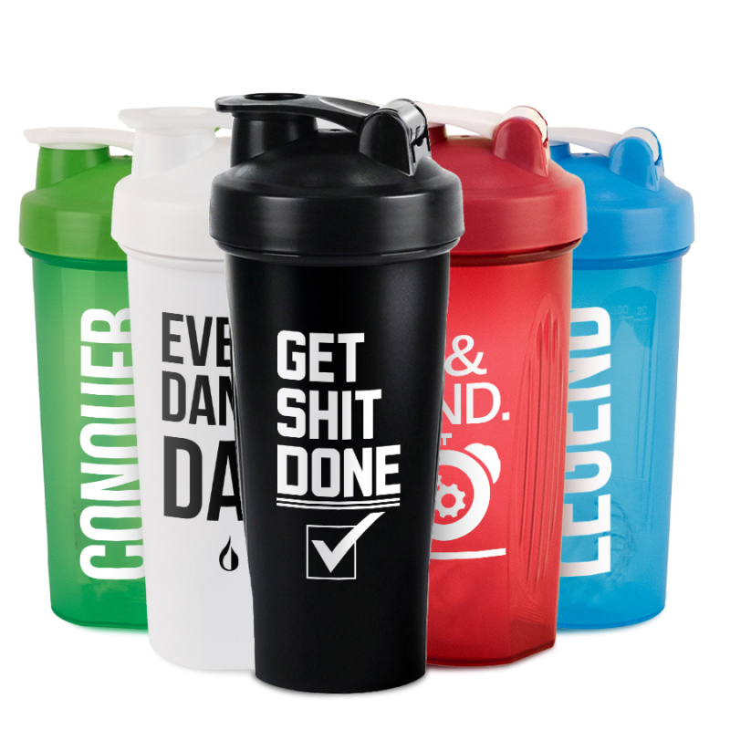 Custom logo 600ml Shaker Water Bottle, Shaker Bottle for Fitness Gym, Protein Bottle, Sports PP Plastic, BPA Free, Sample Free
